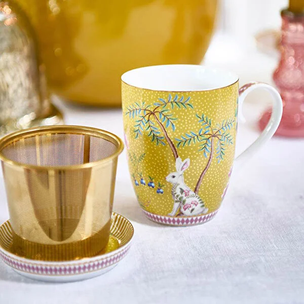 Sarı Porselen Çay Tabağı 9 cm