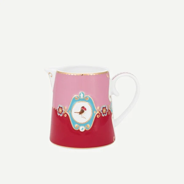 PEMBE/KIRMIZI MADALYON DESENLİ K.SÜTLÜK