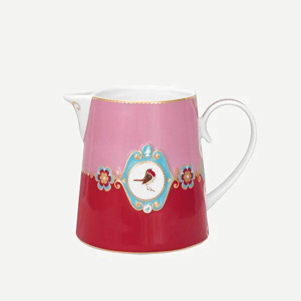 KIRMIZI/PEMBE MADALYON DESENLİ SÜTLÜK