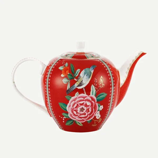Blushing Birds Kırmızı Demlik 1600 ml.
