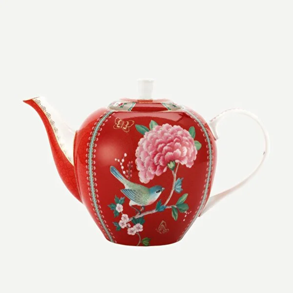 Blushing Birds Kırmızı Demlik 1600 ml.