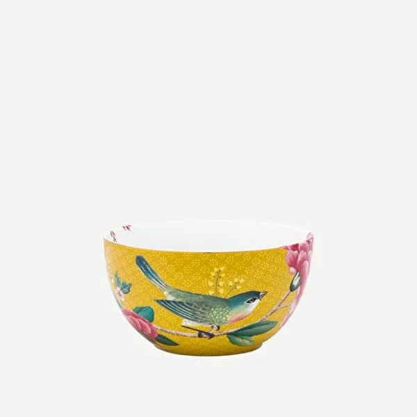 Blushing Birds Sarı Kase 12 cm