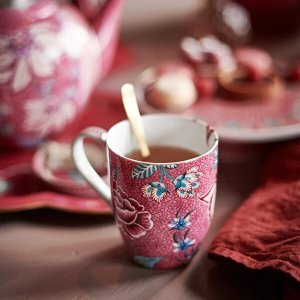 Flower Festival Kırmızı İkili Küçük Mug Seti 145 ml.