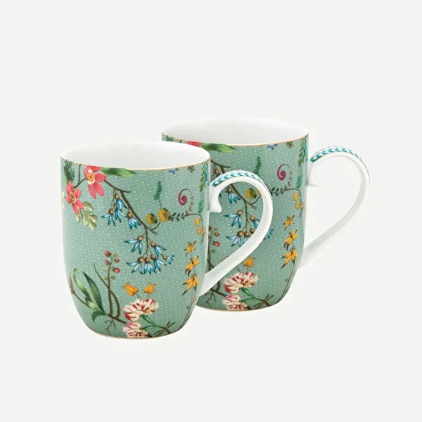 Jolie İkili Mavi Küçük Mug Seti 145 ml.