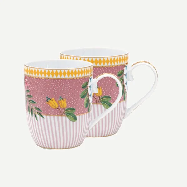 LA MAJORELLE İKİLİ PEMBE KÜÇÜK MUG SETİ 145 ML