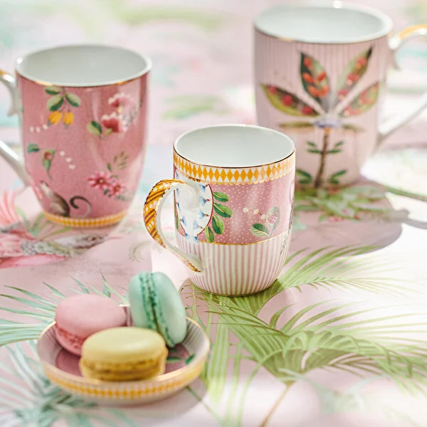 LA MAJORELLE İKİLİ PEMBE KÜÇÜK MUG SETİ 145 ML