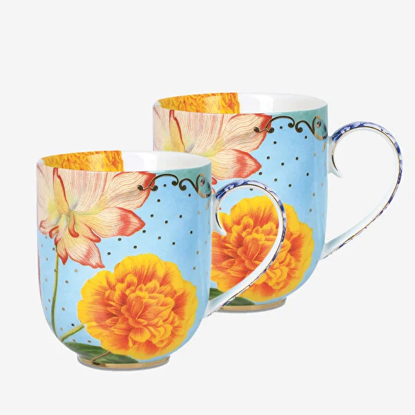 Royal İkili Mug Seti, Çok Renli