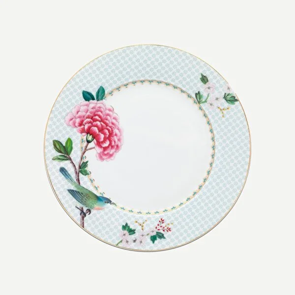 Blushing Birds Beyaz Tabak 21 cm