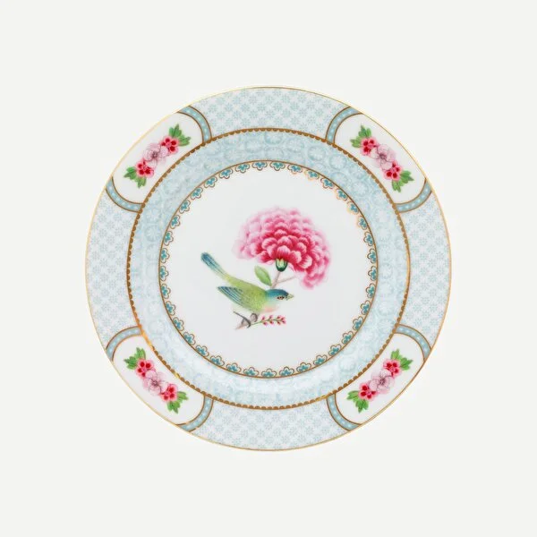 Blushing Birds Beyaz Tabak 17 cm