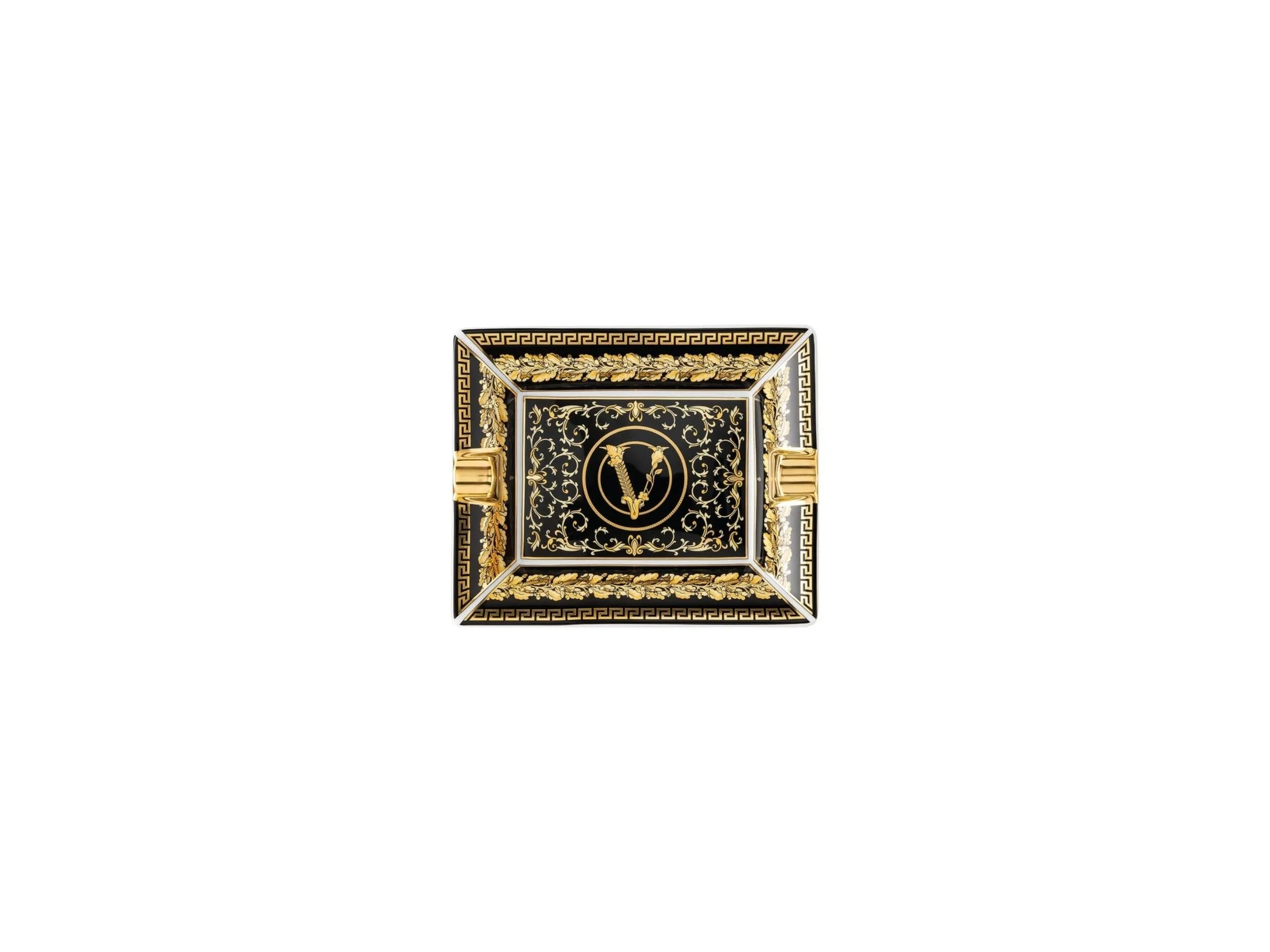 Versace Virtus Gala Black Ashtray 13 cm