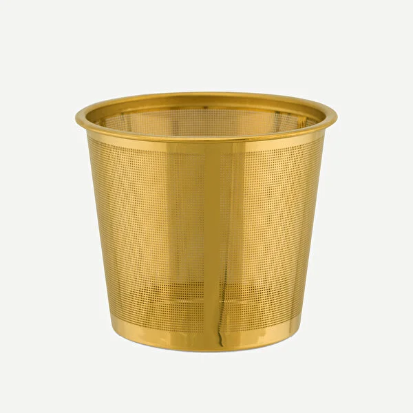 Sarı Porselen Süzgeçli Kupa 350 ml