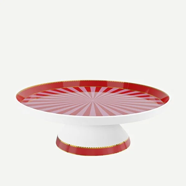Love Bird Kırmızı Pembe Mini Kek Standı 24 cm