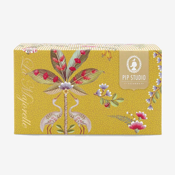 Sarı Porselen Çay Fincan Seti 280 ml