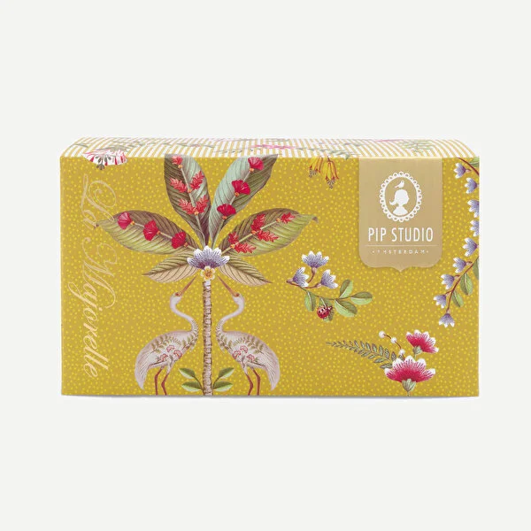 Sarı Porselen Kahve Fincan Seti 120 ml