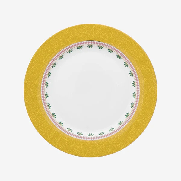 Sarı Porselen Yemek Tabağı 26,5 cm