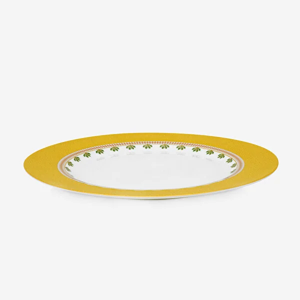 Sarı Porselen Yemek Tabağı 26,5 cm