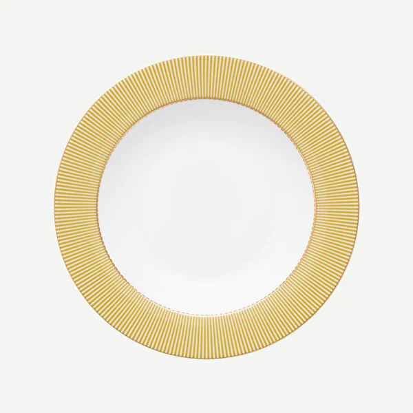 Sarı Porselen Çukur Tabak 21,5 cm