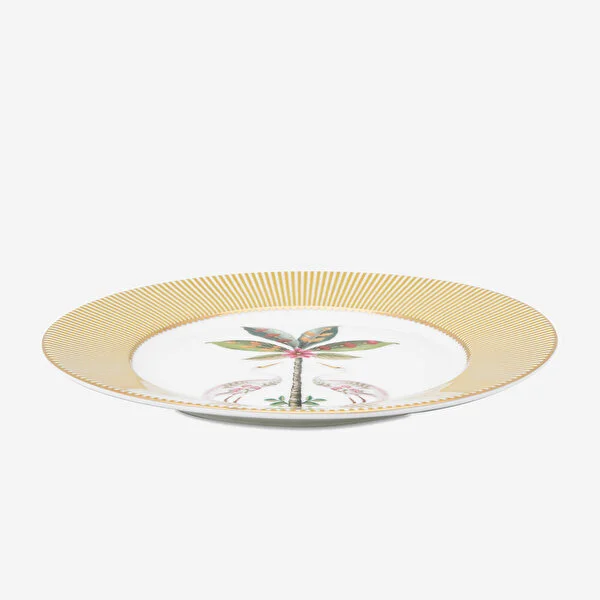 Sarı Porselen Kahvaltı Tabağı 21 cm
