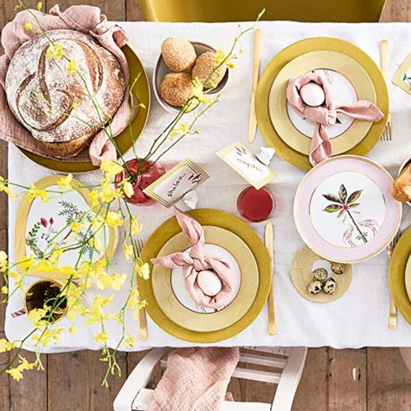 Sarı Porselen Kahvaltı Tabağı 21 cm