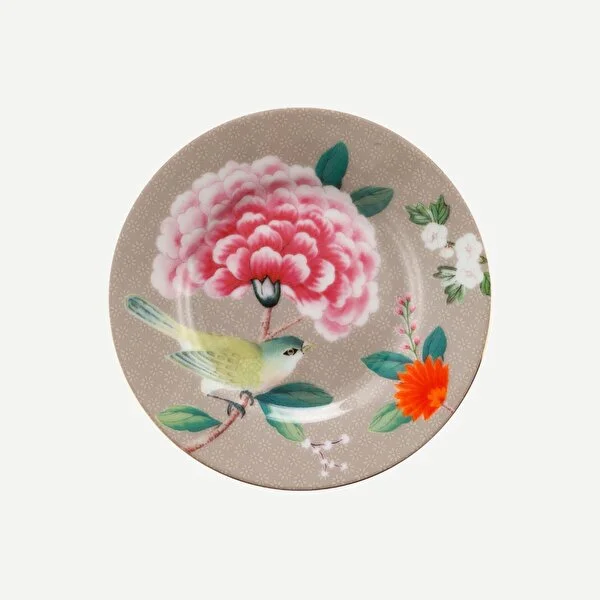 Blushing Birds Haki Petit Four Tabağı 12 cm
