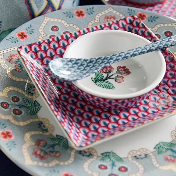 Giftset Round Oriental Flower Festival Blue