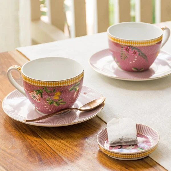 La Majorelle İkili Pembe Çay Fincanı Seti 280 ml. 