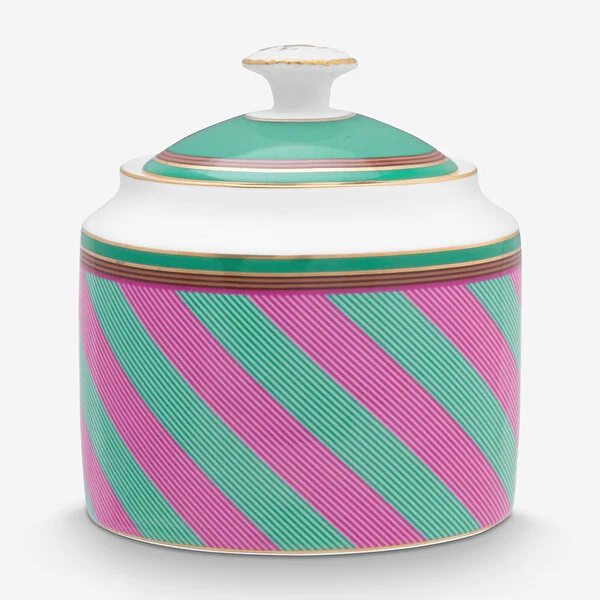 Sugar Bowl Chique Stripes Pink-Green 550ml