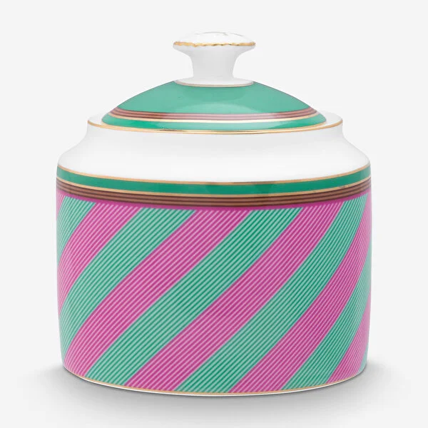 Sugar Bowl Chique Stripes Pink-Green 550ml