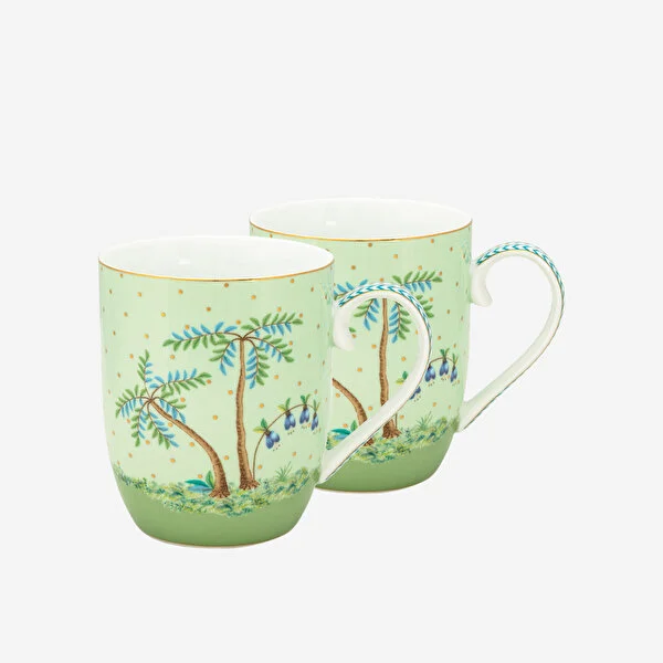 Jolie İkili Yeşil Küçük Mug Seti 145 ml. 