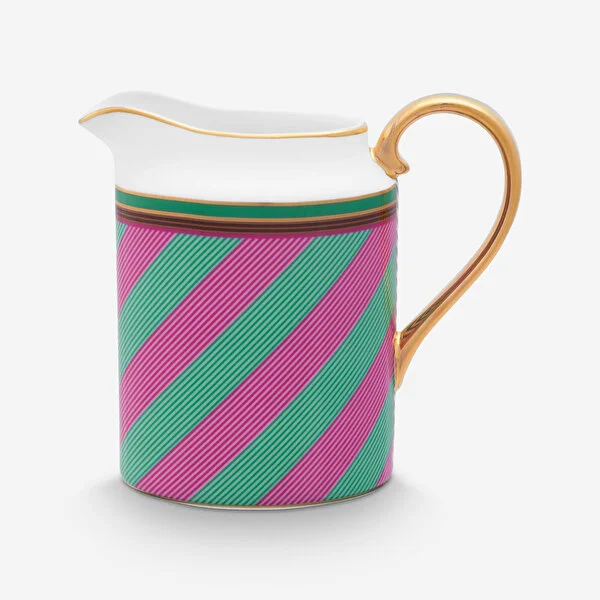 Jug Small Chique Stripes Pink-Green 260ml