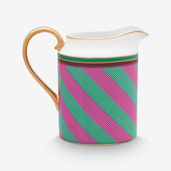 Jug Small Chique Stripes Pink-Green 260ml