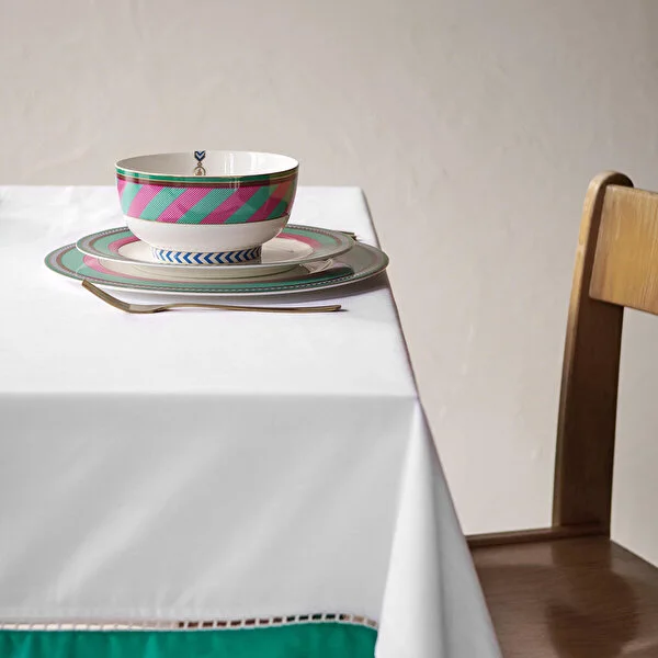 Bowl Chique Stripes Pink-Green 18cm