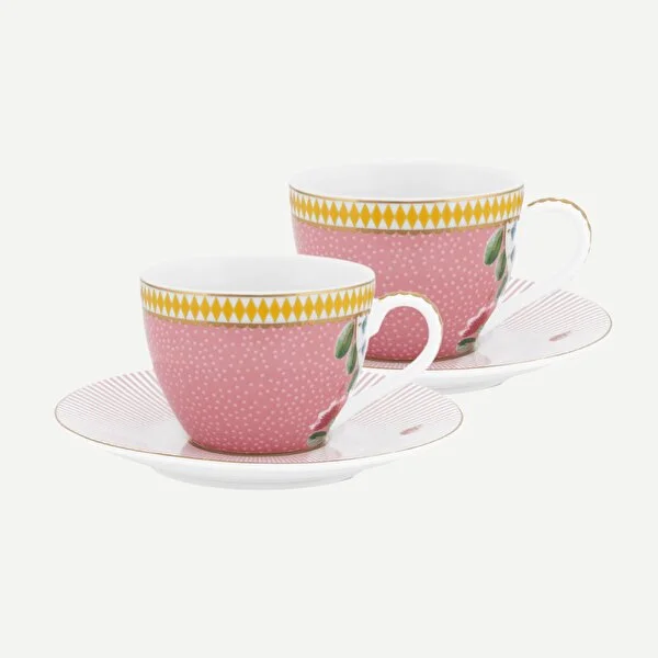 La Majorelle İkili Pembe Kahve Fincanı Seti 120 ml. 