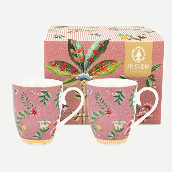 La Majorelle İkili Pembe Büyük Mug Seti 350 ml. 