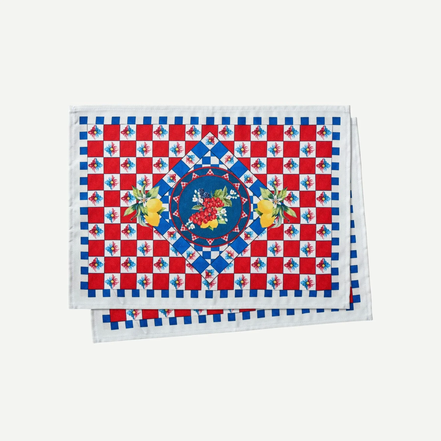 CAPRI ÇİFTLİ AMERİKAN SERVİS MAVİ & KIRMIZI 35*50 CM