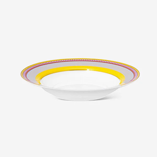 Chique Sarı Çizgili Çorba Tabağı 23,5 cm   8720874271987