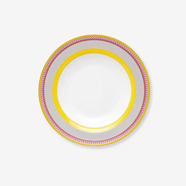 Chique Sarı Çizgili Çorba Tabağı 23,5 cm   8720874271987