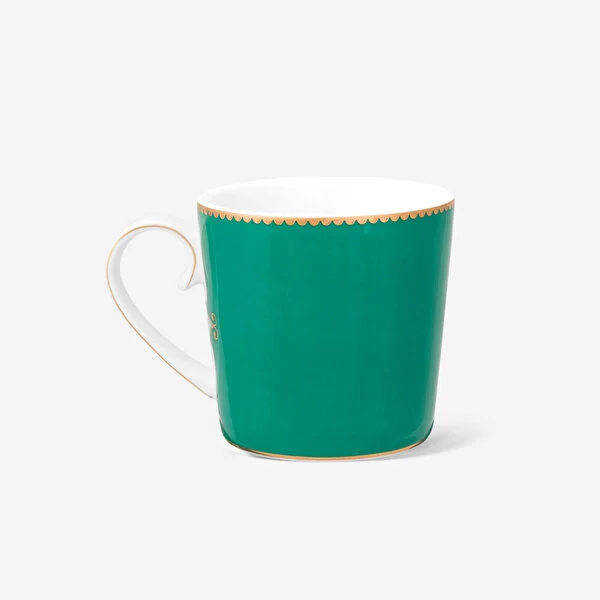 Love Birds Yeşil Madalyon Desenli  Küçük Mug 150 ml   8720874272953