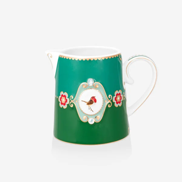 Love Birds Yeşil Madalyon Desenli Sütlük 270 ml   8720874273196