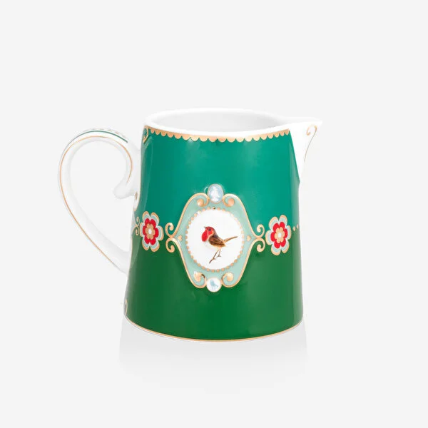 Love Birds Yeşil Madalyon Desenli Sütlük 270 ml   8720874273196