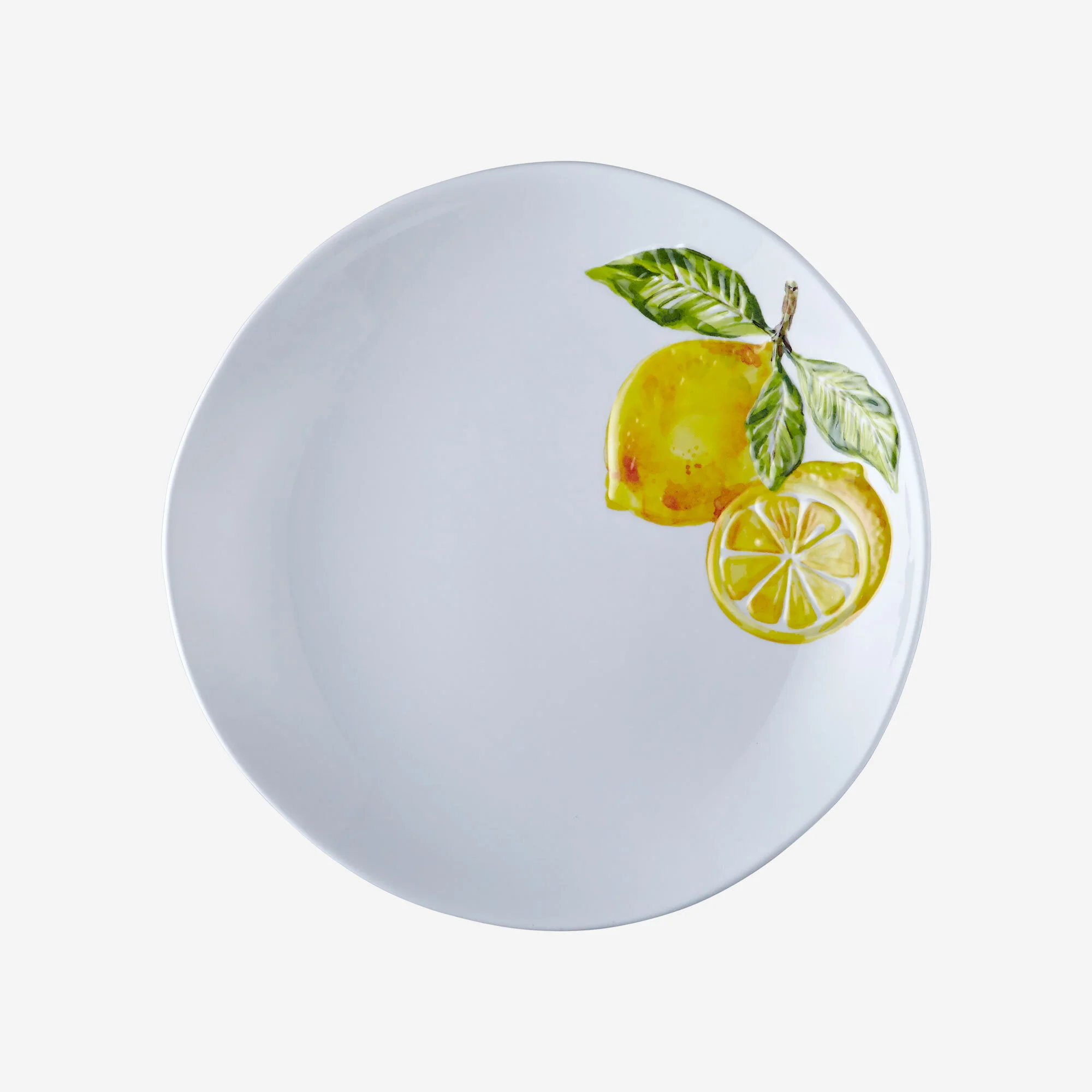 Amalfi Limon Kabartmalı Beyaz Tabak 28 cm