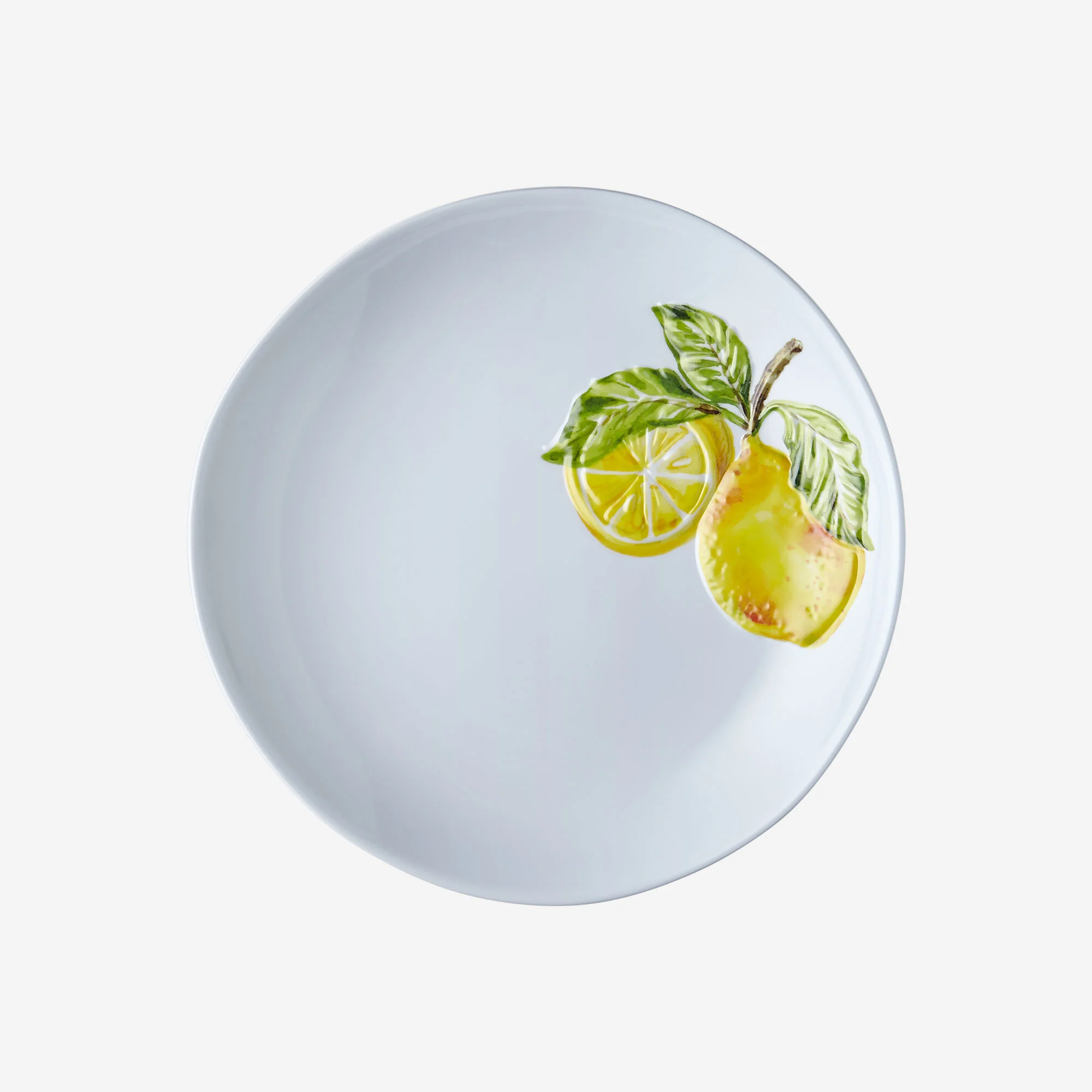 Amalfi Limon Kabartmalı Beyaz Tabak 23 cm