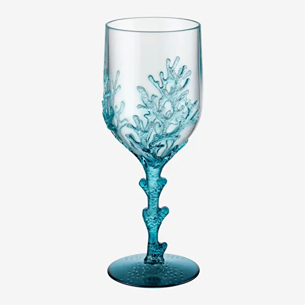Mercan Mavi Akrilik Ayaklı Kadeh 400 ml