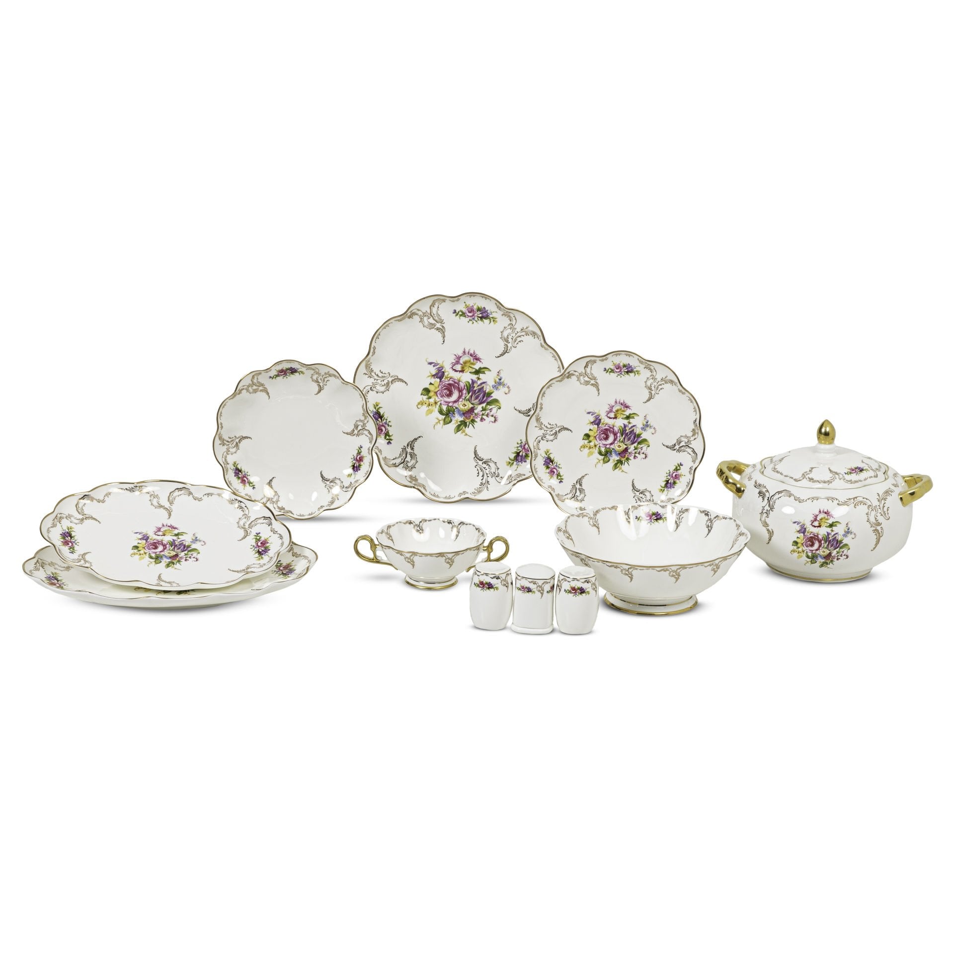 FX1123 PIA FLOWERS 60 PRÇ YEMEK TAKIMI   C12FX1123041