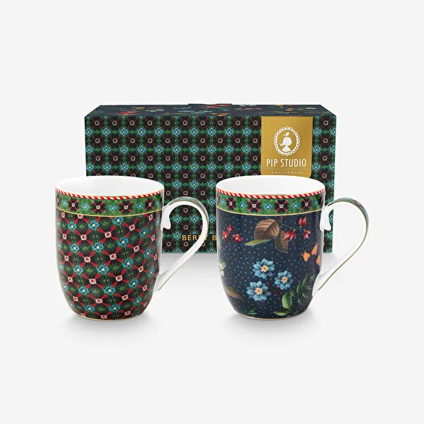 Berry Blues İkili Mavi Küçük Mug Seti 145 ml. 