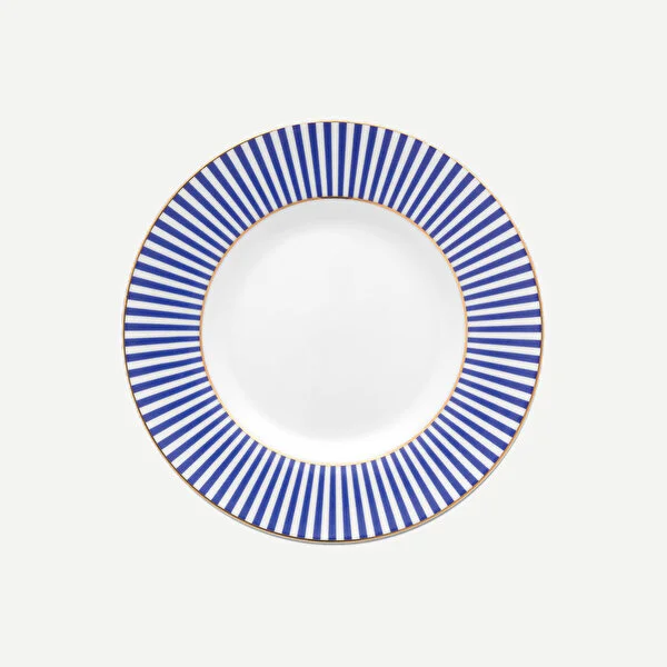 Royal Çizgili Mavi Tabak 17 cm 
