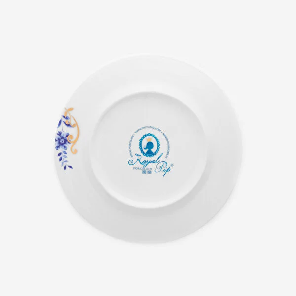 Royal Çizgili Mavi Tabak 17 cm 