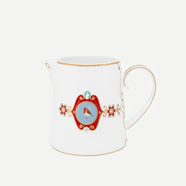 Love Birds Beyaz Madalyon Desenli Sürahi 900 ml