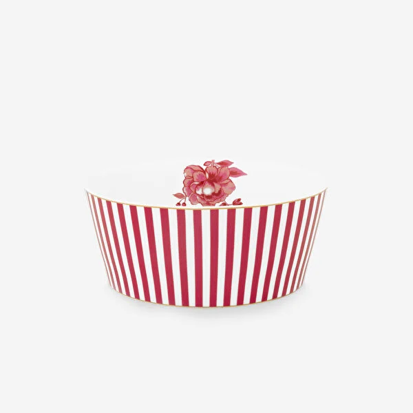 Royal Çizgili Pembe Kase 15 cm 