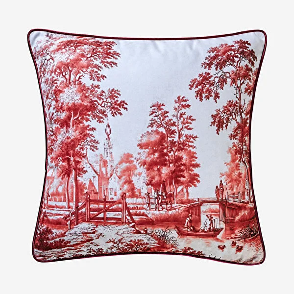 ROMANCE KIRMIZI KADIFE YASTIK 43*43 CM